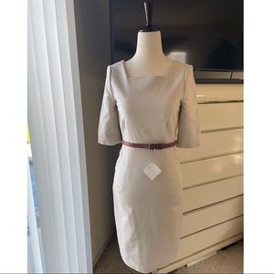 Vero Moda Belted Sheath Dress, Beige, XS, NWT